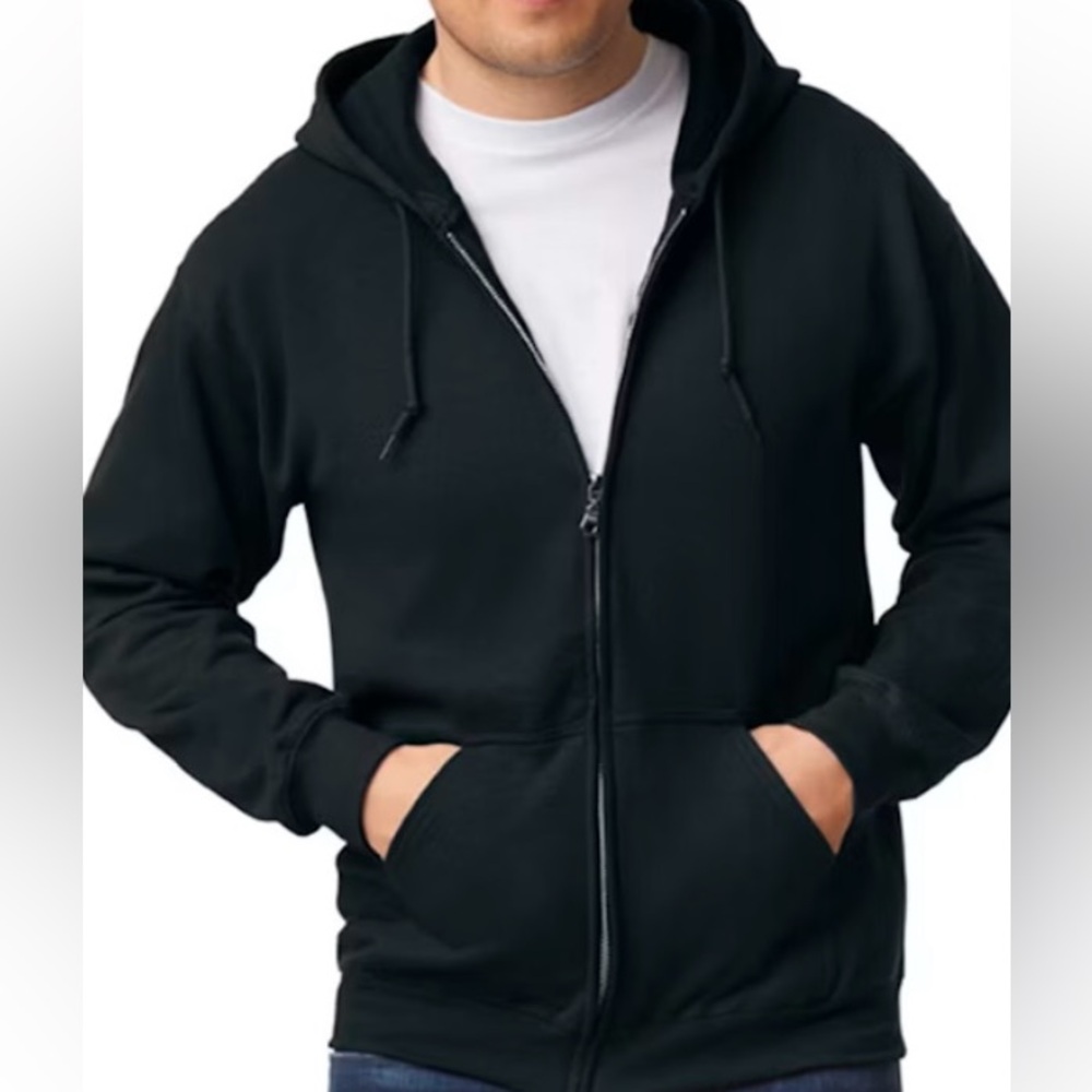 Black Gilden Zip Up Hoodie